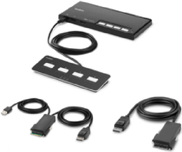 Linksys Belkin F1DN104MOD-PP-4 switch per keyboard-video-mouse (kvm) Nero