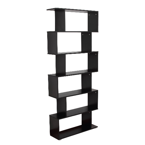 HOMCOM Libreria di Design in Legno 80x24x191cm Nero