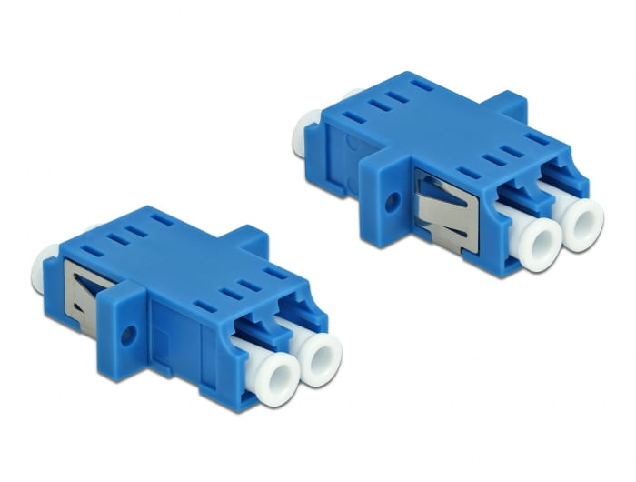DeLOCK - Accoppiatore di rete - LC Single Mode (W) a LC Single Mode (W) - Fibra ottica - Blu (confezione da 2) (85999) DeLOCK Accoppiatore in fibra ot
