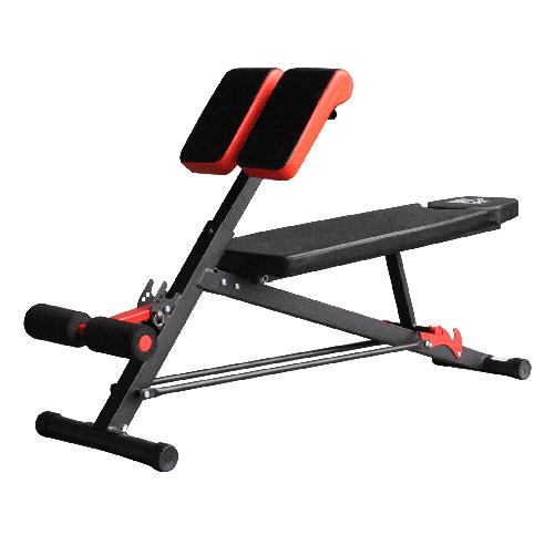 HOMCOM Panca Piana Palestra, Panca Pesi Regolabile per Allenamento a Casa, Panca Palestra Multifunzione con 1 Regolazione Piana e 2 Reclinazioni, 4 Re