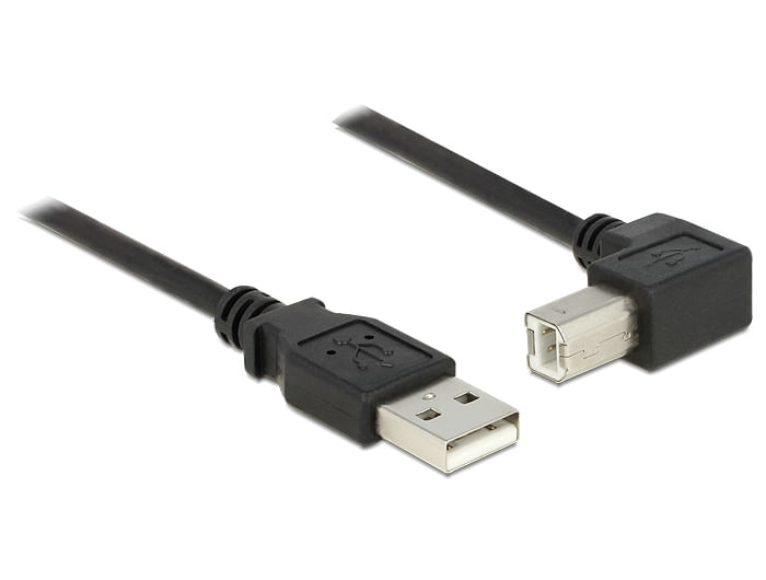 Delock Cavo USB 2.0 tipo A maschio USB 2.0 tipo B maschio angolato 15 m nero DeLOCK 1.5m, USB 2.0-A / USB 2.0-B cavo USB 1,5 m USB A USB B Nero