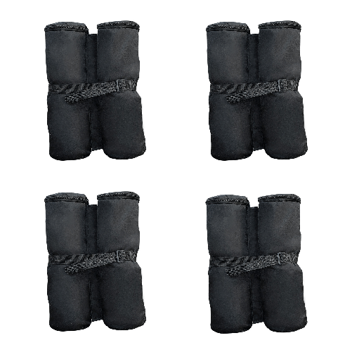 Outsunny Set 4 Pesi per Gazebo in Tessuto Impermeabile da Riempire con 15kg di Sabbia o Ghiaia - Nero
