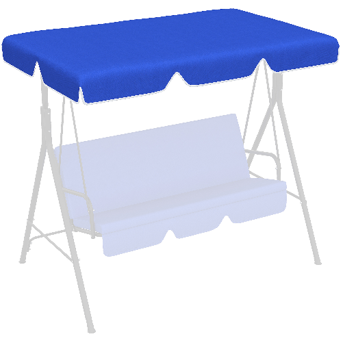 Outsunny Tettuccio di Ricambio per Dondolo in Poliestere con Protezione UV50+, 192x144cm, Blu