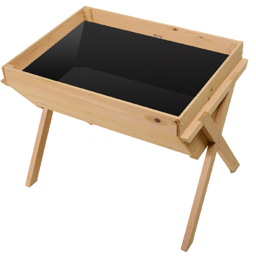 Outsunny Fioriera, Aiuola Rialzata per Giardinaggio, in Legno e Tessuto non Tessuto, 100cm x 70cm x 80cm