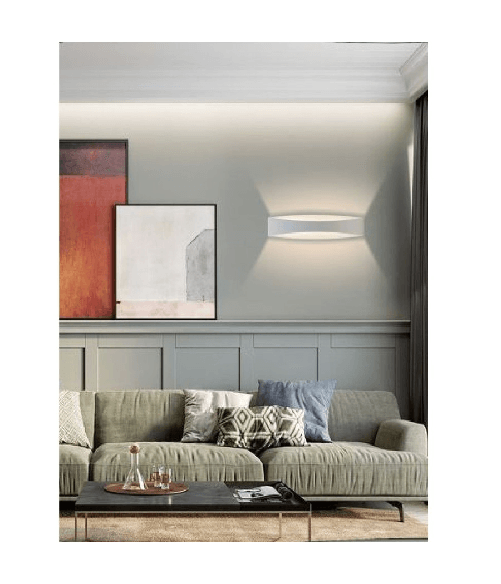 Trade Shop Traesio-applique Lampada Da Parete Luce Led Moderna 12 Watt Luce 4000k 6500k 3000k E59-b - Colore Bianco Caldo
