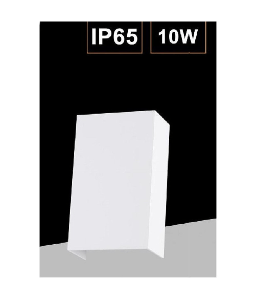 Trade Shop Traesio-applique Led Esterno Rettangolare 10w Doppia Emissione Di Luce 3000k 4000k 640-b - -bianco Naturale - Colore Bianco Caldo