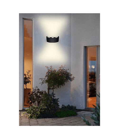 Trade Shop Traesio-applique Esterno Led 16 W Crown Ip65 Up & Down Nero Luce Calda Fredda Natural - -bianco Freddo - Trade Shop Traesio-applique E