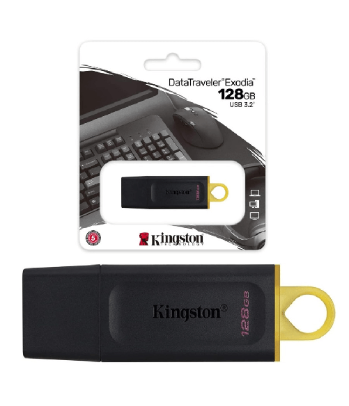 Kingston-pendrive Datatraveler Exodia Dtx/128gb Usb 3.2 Con Cappuccio Anello Portachiavi -