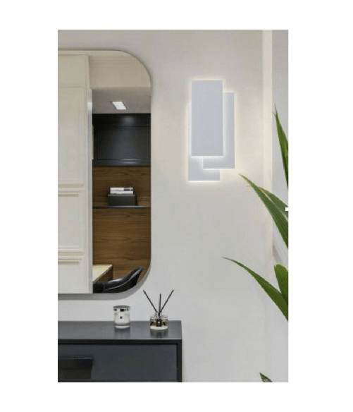 Applique Led Rettangolo Comodino Abat Jour 12 W Luce Fredda Calda Naturale E41 - -Bianco Freddo - Applique Led Rettangolo Comodino Abat Jour 12 W Luce