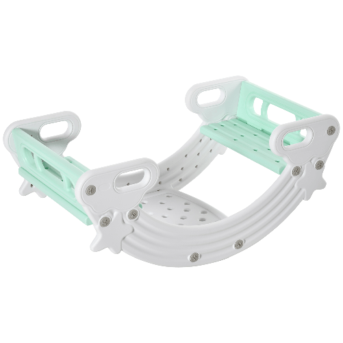 HOMCOM Set 2 in 1 Altalena per Bambini e Tavolo e Sedie per Bambini con 2 Seggiolini, in HDPE, 100x54x42 cm