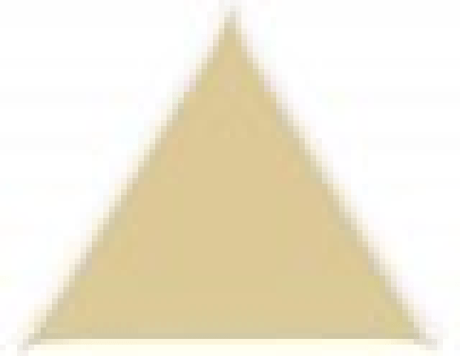 Tenda a vela parasole, ombreggiante, in poliestere impermeabile 5x5x5mt beige Fredi