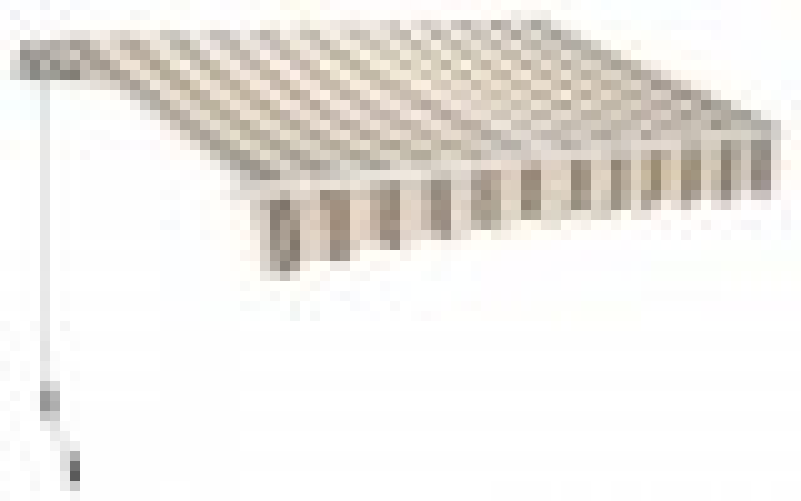 Tenda da sole a parete L.250xH.200cm, in poliestere 280 gr/m² riga beige Fredi