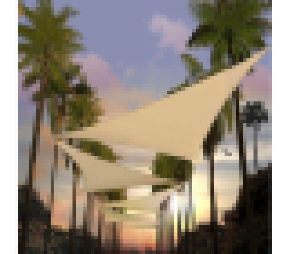Tenda a vela, telo ombreggiante gazebo, piscina, giardino triangolare 6,2x6,2x6,2 mt