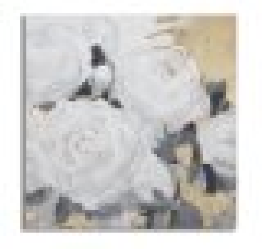 Dipinto su tela fiore bianco cm 90X3,7X90 - WHITE FLOWER