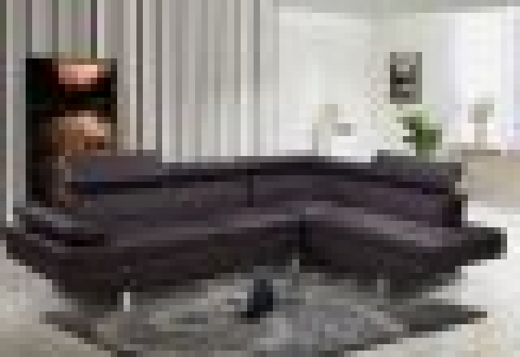 Divano angolare, pelle marrone moderno 270cm Sicorage Eldy Destra
