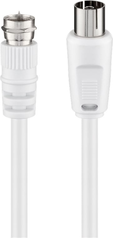 Goobay 11829 cavo coassiale 3C-2V 1,5 m Tipo F Bianco