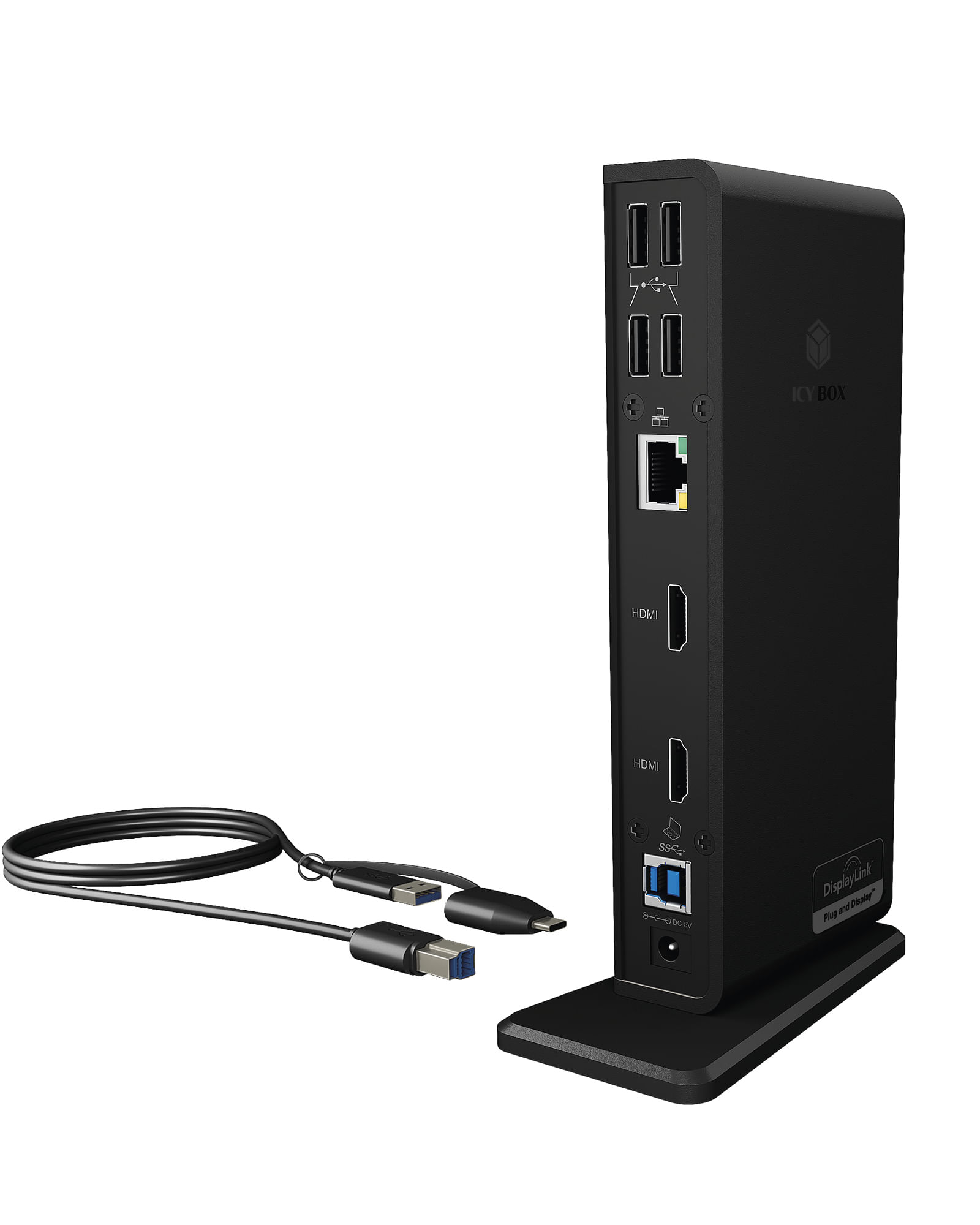 Raidsonic ICY BOX IB-DK2251AC replicatore di porte e docking station per notebook Cablato USB 3.2 Gen 1 (3.1 Gen 1