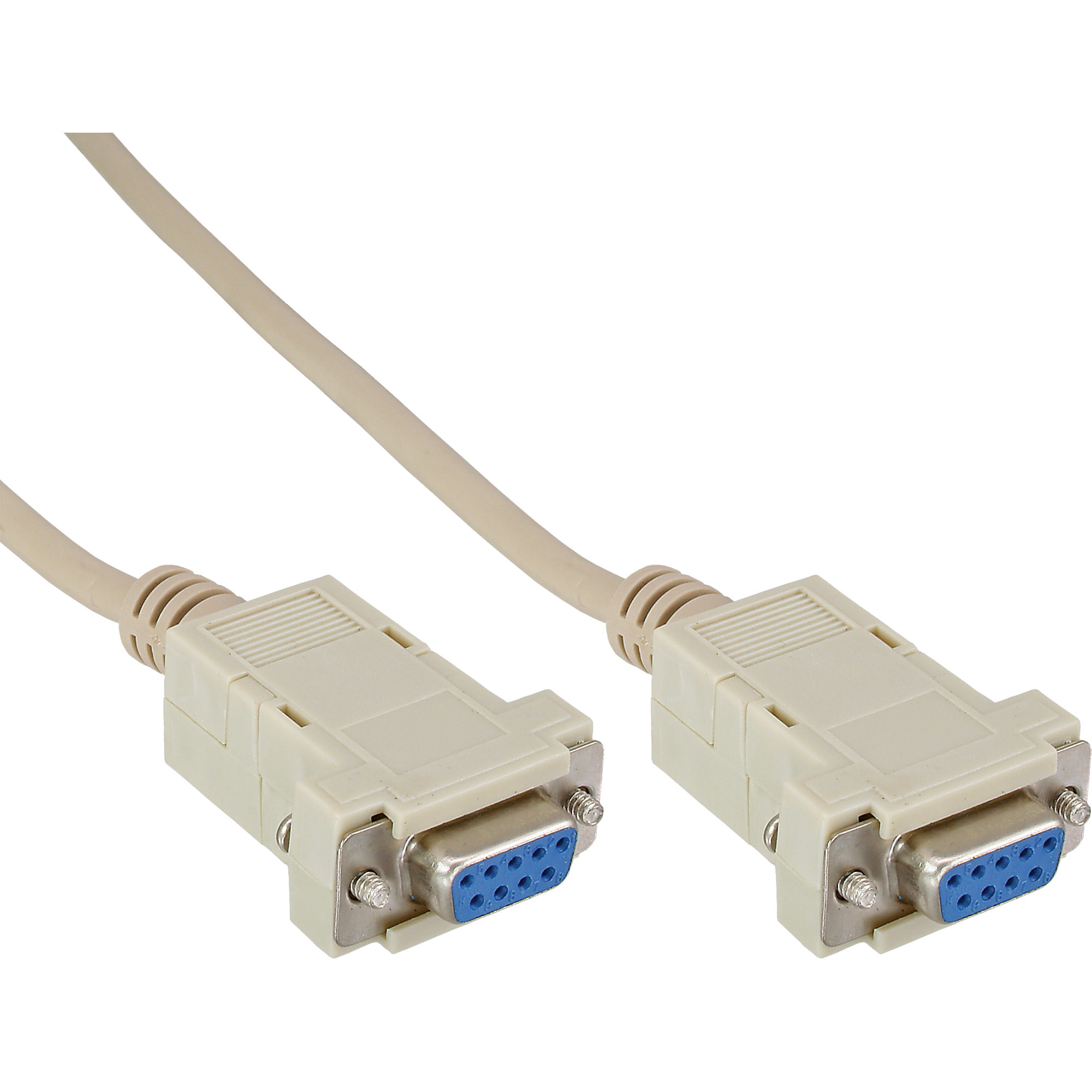 InLine Cavo Nullmodem, Sub-D 9/9pin F-F, beige, pressofuso, 10m