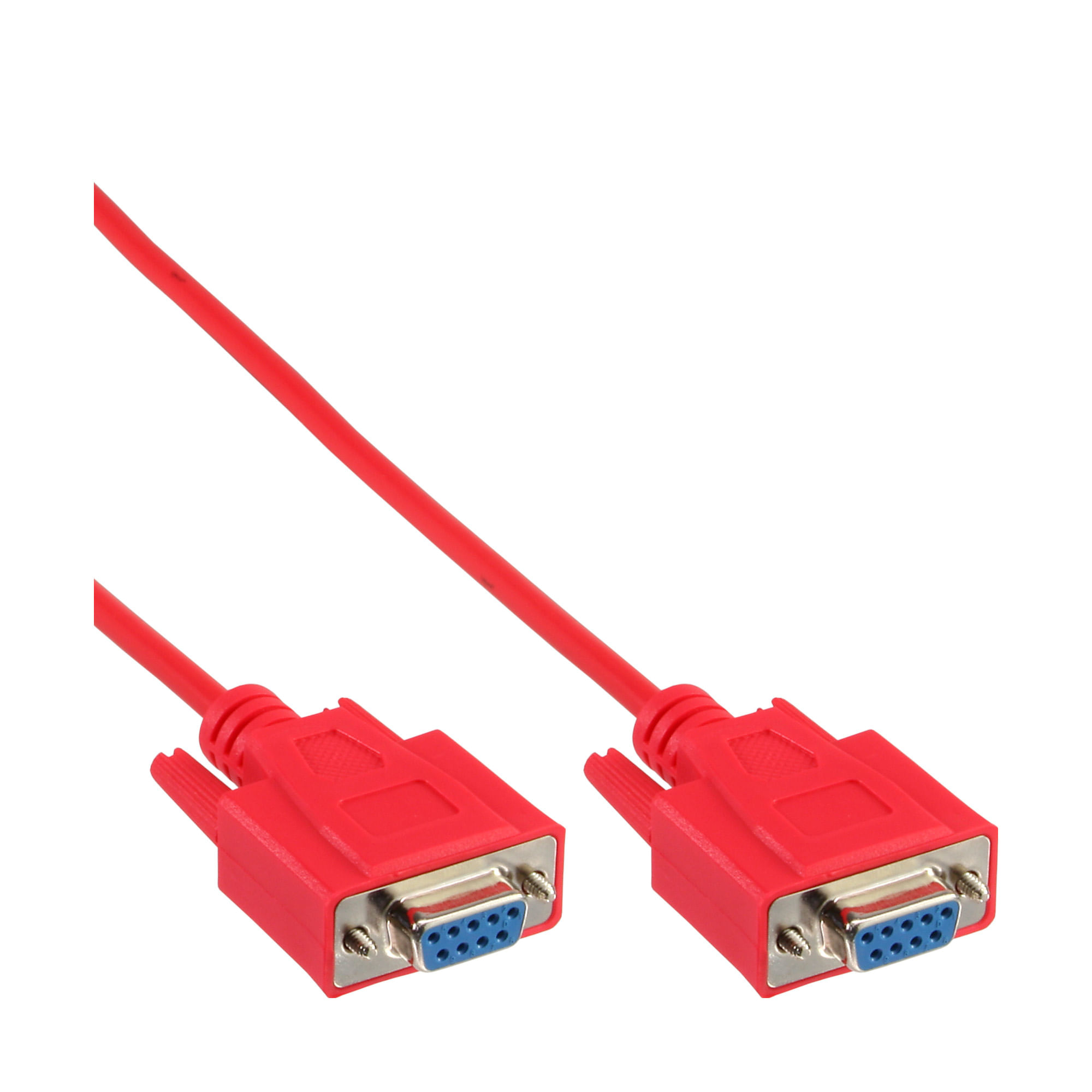 InLine Cavo Nullmodem, Sub-D 9/9pin F-F, rosso, pressofuso, 3m
