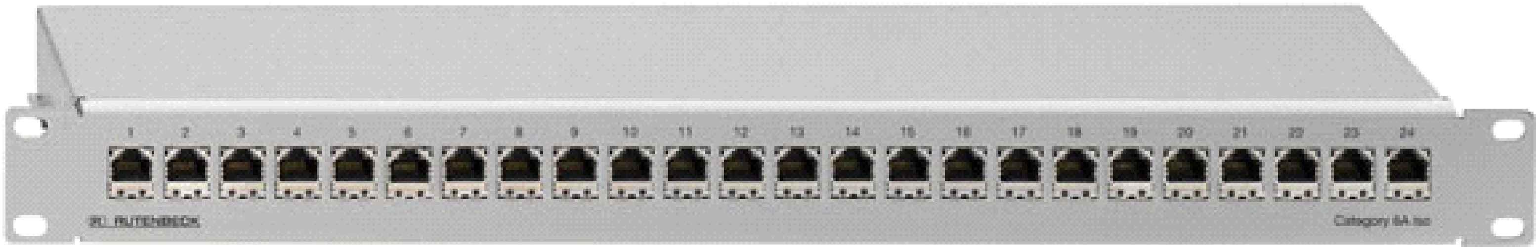 Rutenbeck PP-Cat.6A iso-24/1 - Patch Panel - RJ-45 X 24 - Hellgrau, RAL 7035 - 1U - 48.3 cm (19") (236101100) Rutenbeck PP-24/1 1U