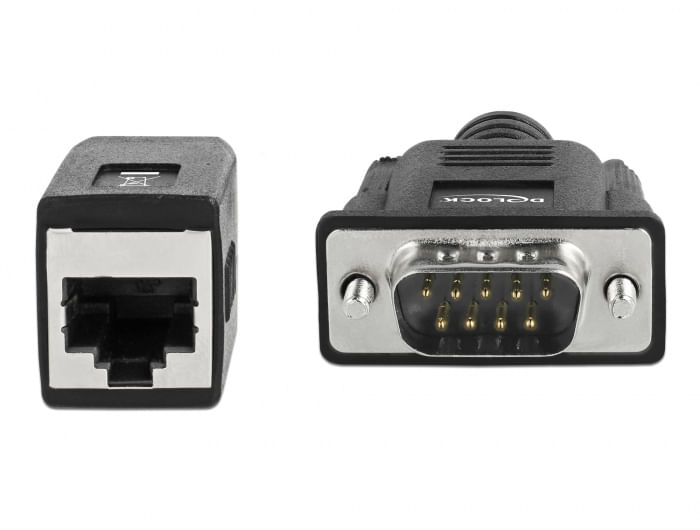 DeLOCK Adattatore seriale per estendere il cavo da DB9 maschio a RJ45 femmina