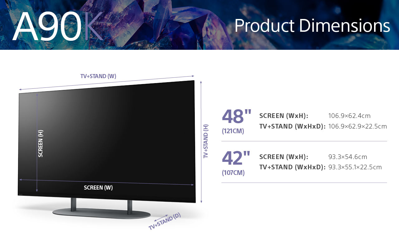 Sony XR-48A90K Tv 48'' Bravia Xr OLed 4K Ultra Hd High Dynamic Range Smart Tv Google Tv