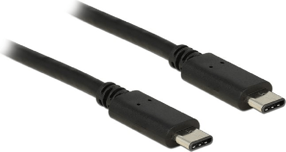 Delock Cavo USB 2.0 da tipo C a tipo C da 05 m 3A DeLOCK 0.5m USB 2.0 cavo USB 0,5 m USB C Nero