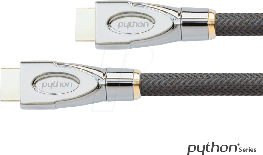 PYTHON Ultra High Speed HDMI 2.1 8K UHD-2/ 4K UHD 05 m nero Python GC-M0251 cavo HDMI 0,5 m HDMI tipo A (Standard) Nero