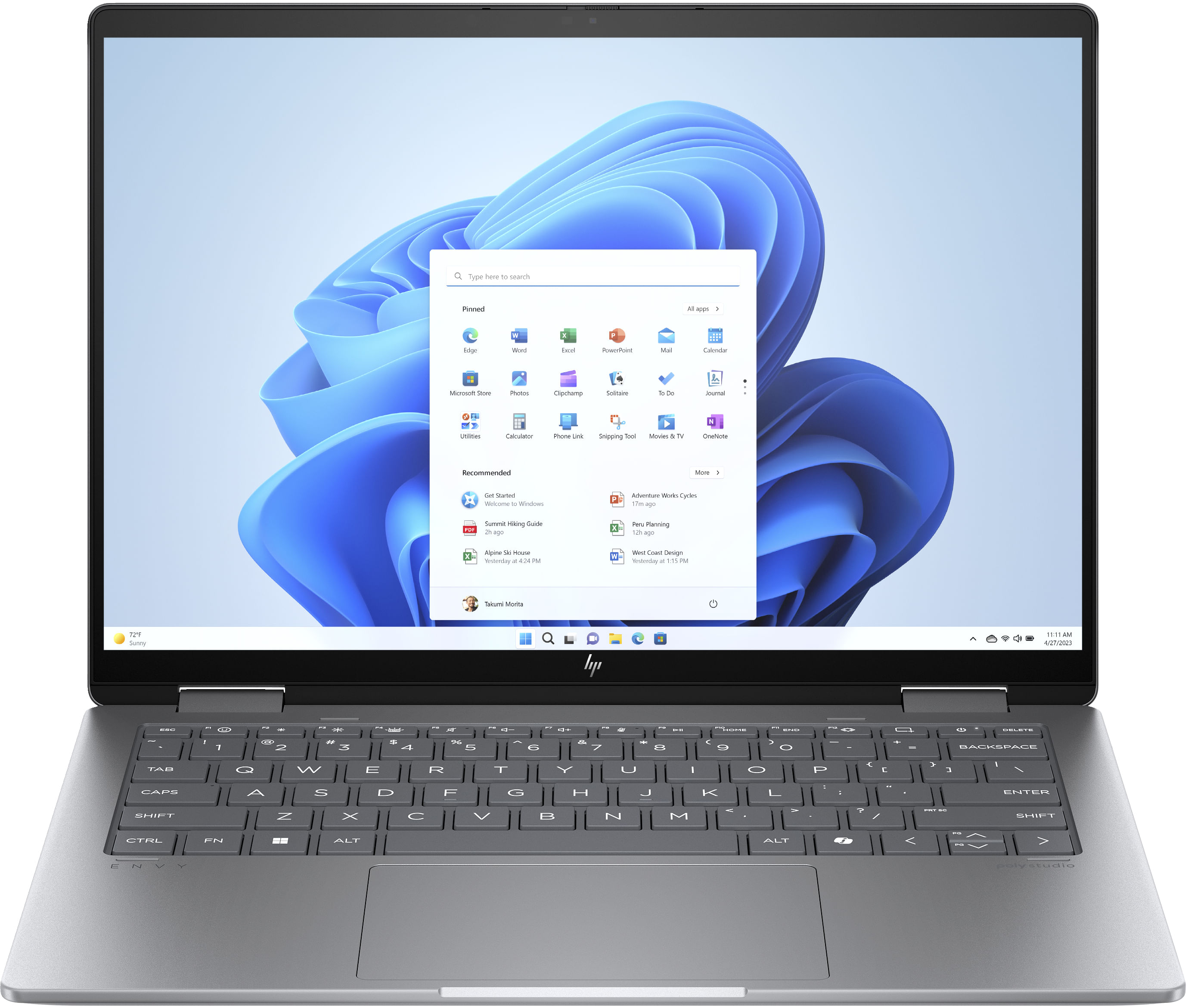 HP ENVY x360 14-fc0000nl Intel Core Ultra 7 155U Ibrido (2 in 1) 35,6 cm (14") Touch screen 3K 16 GB LPDDR5-SDRAM 1 TB SSD Wi-Fi 7 (802.11be) Windows