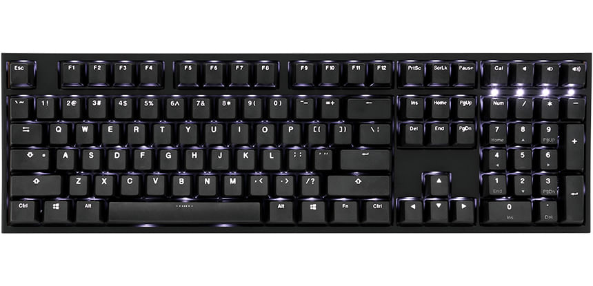 DuckyChannel International Tastiera da gioco PBT retroilluminata Ducky One 2 MX Speed Silver LED bianco Ducky One 2 White LED tastiera Universale USB