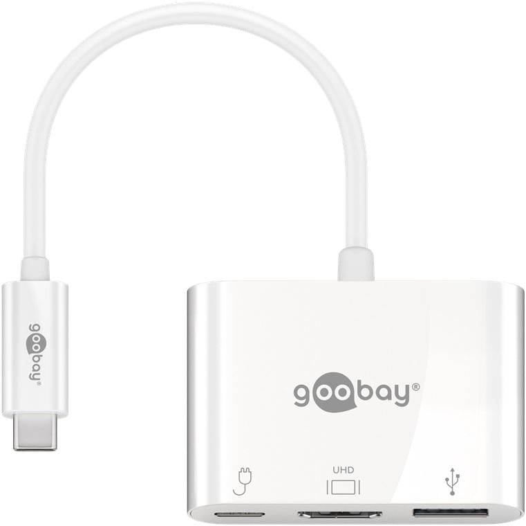 Goobay 62104 replicatore di porte e docking station per laptop USB tipo-C Bianco Goobay docking station Goobay