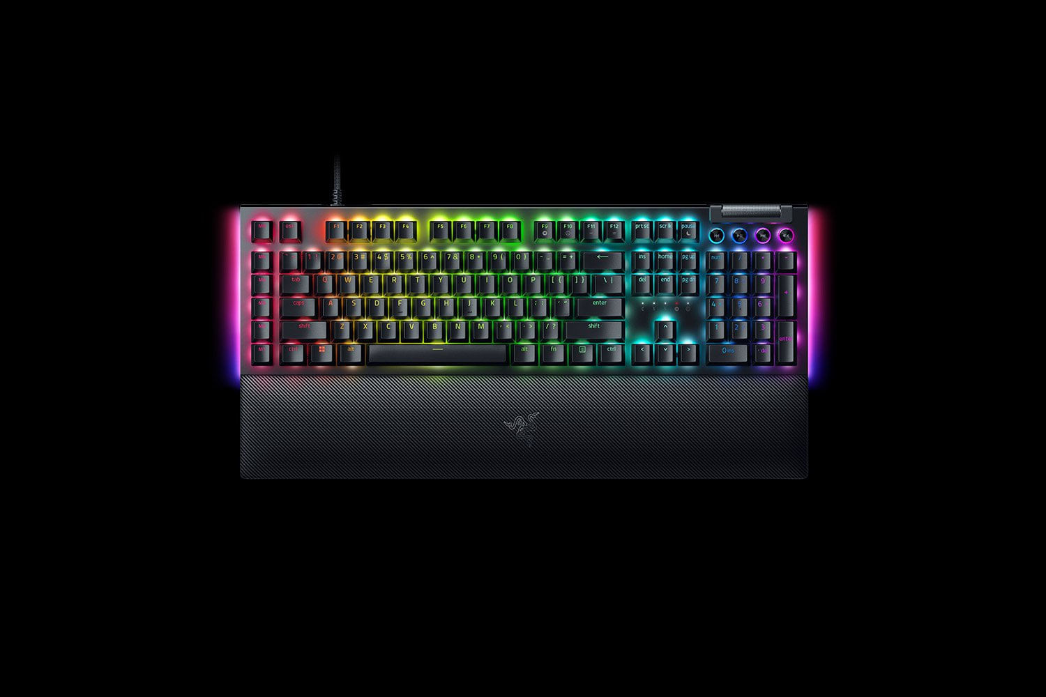 RAZER BlackWidow V4 - Green Switch (Clicky) - Tastiera da gioco meccanica Razer BlackWidow V4 tastiera Gaming USB QWERTY Tedesco Nero