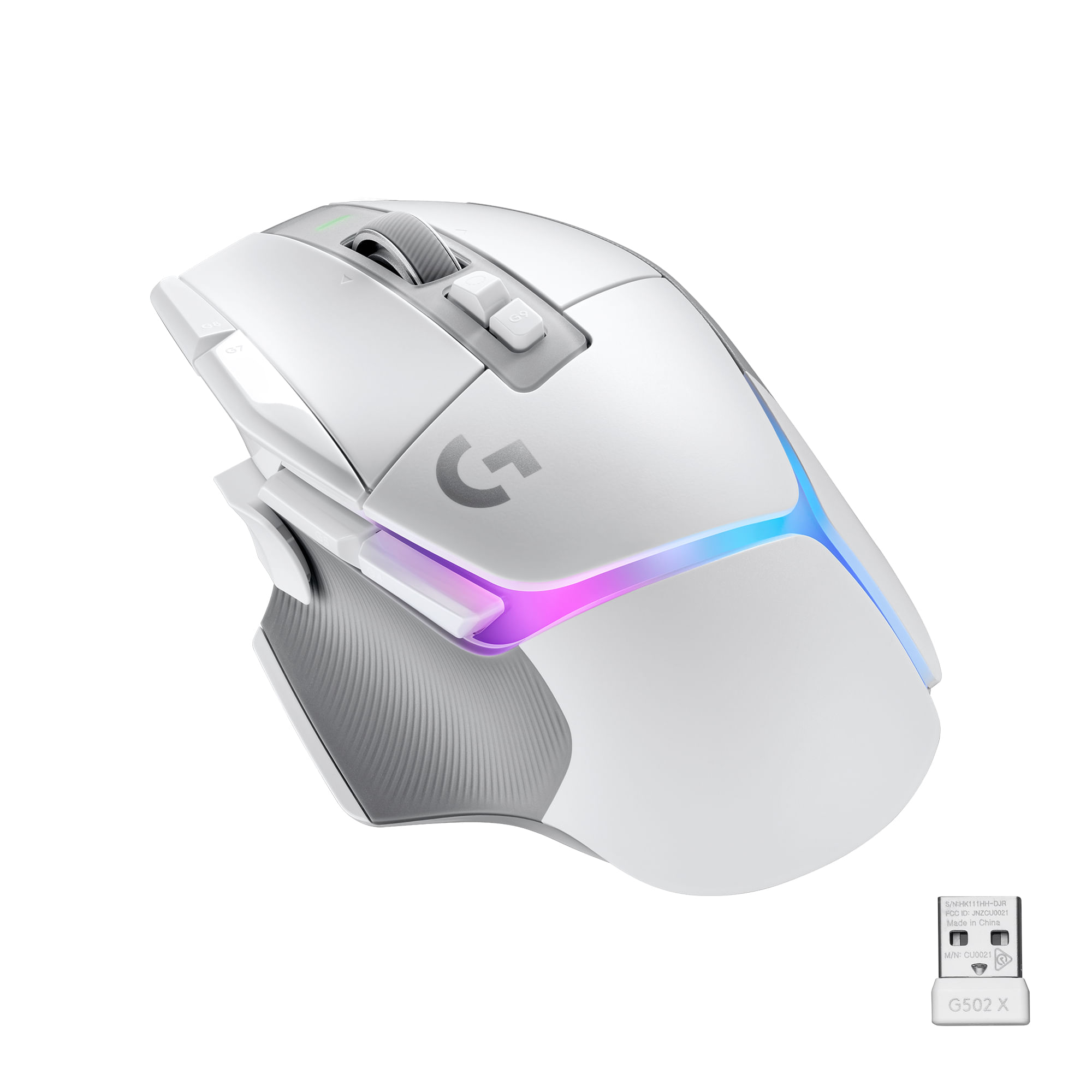 Logitech G G502 X Plus mouse Gaming Mano destra RF Wireless Ottico 25600 DPI