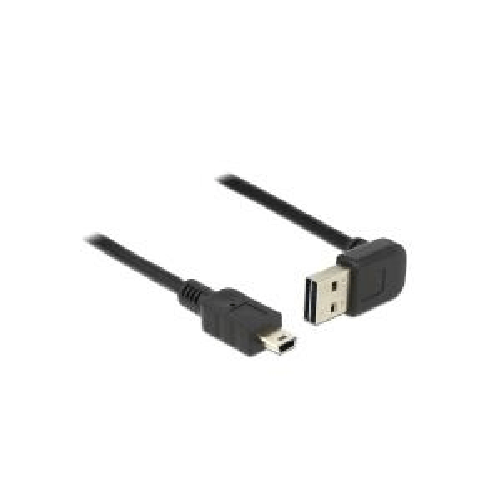 Delock Cavo EASY-USB 2.0 tipo A maschio angolato su/gi USB 2.0 tipo Mini-B maschio 2 m DeLOCK 2m, USB 2.0-A - USB 2.0 mini cavo USB USB A Mini-USB B