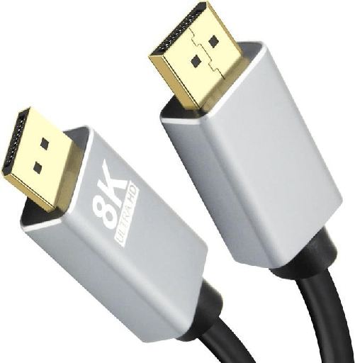 Helos Cavo di collegamento Helos, spina/spina DisplayPort, PREMIUM 8K, 1,0 m, nero Helos 288443 cavo DisplayPort 1 m Nero, Grigio