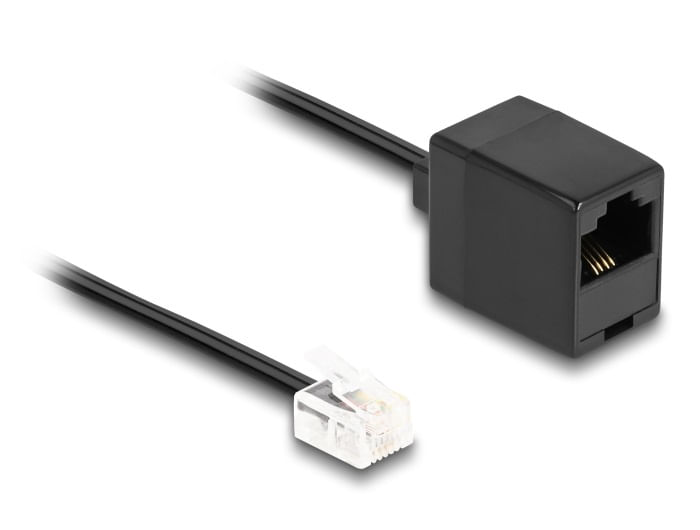 DeLOCK Cavo telefonico da RJ11 maschio a RJ45 femmina nero da 1 m