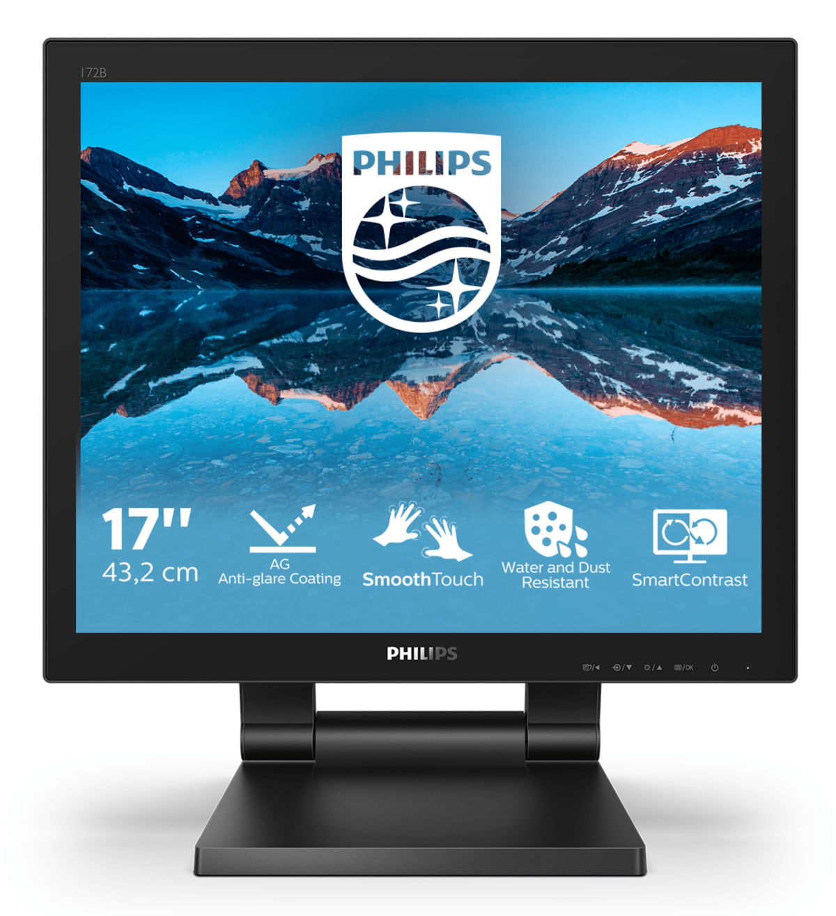 Philips 172B9TL/00 Monitor PC 43,2 cm (17") 1280 x 1024 Pixel Full HD LCD Touch screen Nero