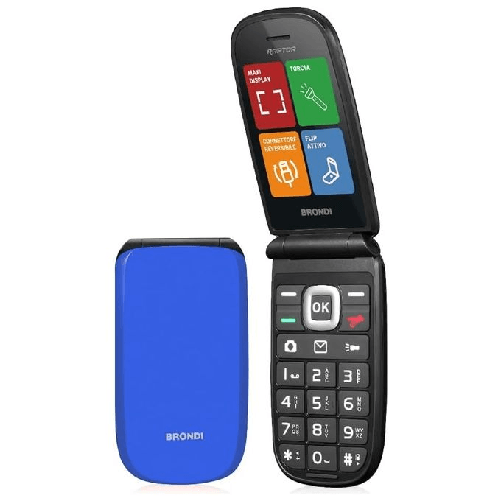 Brondi Raptor 7,11 cm (2.8") 106 g Nero, Blu Telefono per anziani Brondi Cellulare RAPTOR Blu metal