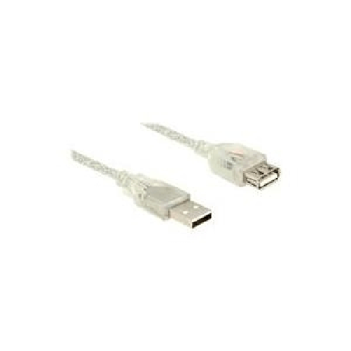 Delock Cavo di prolunga USB 2.0 Tipo-A maschio USB 2.0 Tipo-A femmina 1 m trasparente DeLOCK 83881 cavo USB USB 2.0 1 m USB A Trasparente