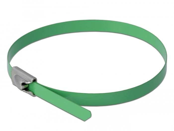 Delock Fascette fermacavo in acciaio inossidabile L 400 x P 46 mm verde 10 pezzi DeLOCK 18803 fascetta Acciaio Verde 10 pz