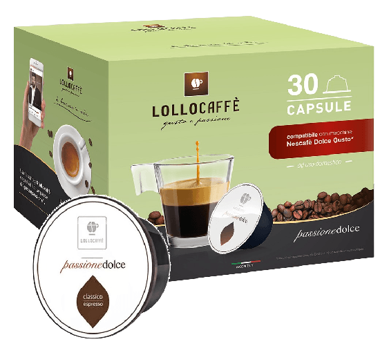 LOLLO CAFFÈ - PASSIONEDOLCE CLASSICO - Box 30 CAPSULE COMPATIBILI DOLCE GUSTO da 7.5g