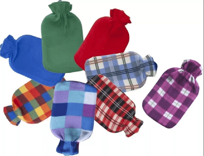 Borsa Acqua Calda da 2 litri Con Rivestimento in Pile Sfoderabile Per Alleviare Dolori Alla Schiena, Collo e Spalle BPA FREE