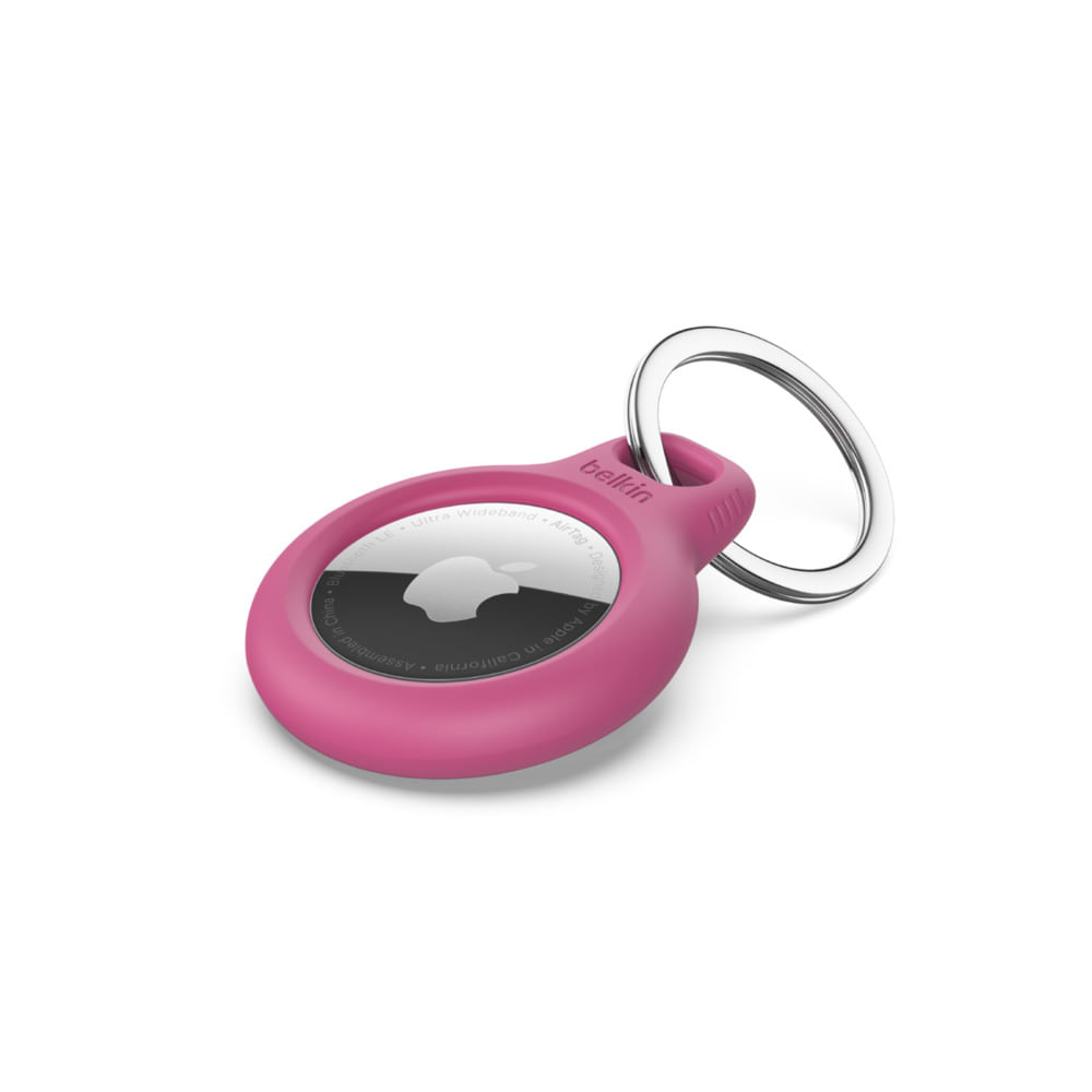 Belkin Secure Holder Airtag con Portachiavi - Rosa (SECURE HOLDER WITH KEYRING - PINK) Belkin Secure Holder Airtag con Portachiavi - Rosa
