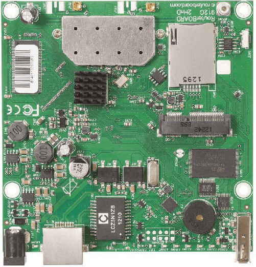 MikroTik RB912UAG-2HPnD Router WiFi 24GHz 1x RJ45 1000Mb/s 1x miniPCIe Mikrotik RB912UAG-2HPND scheda madre per router