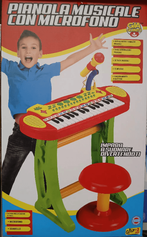 PIANOLA MUSICALE CON SGABELLO