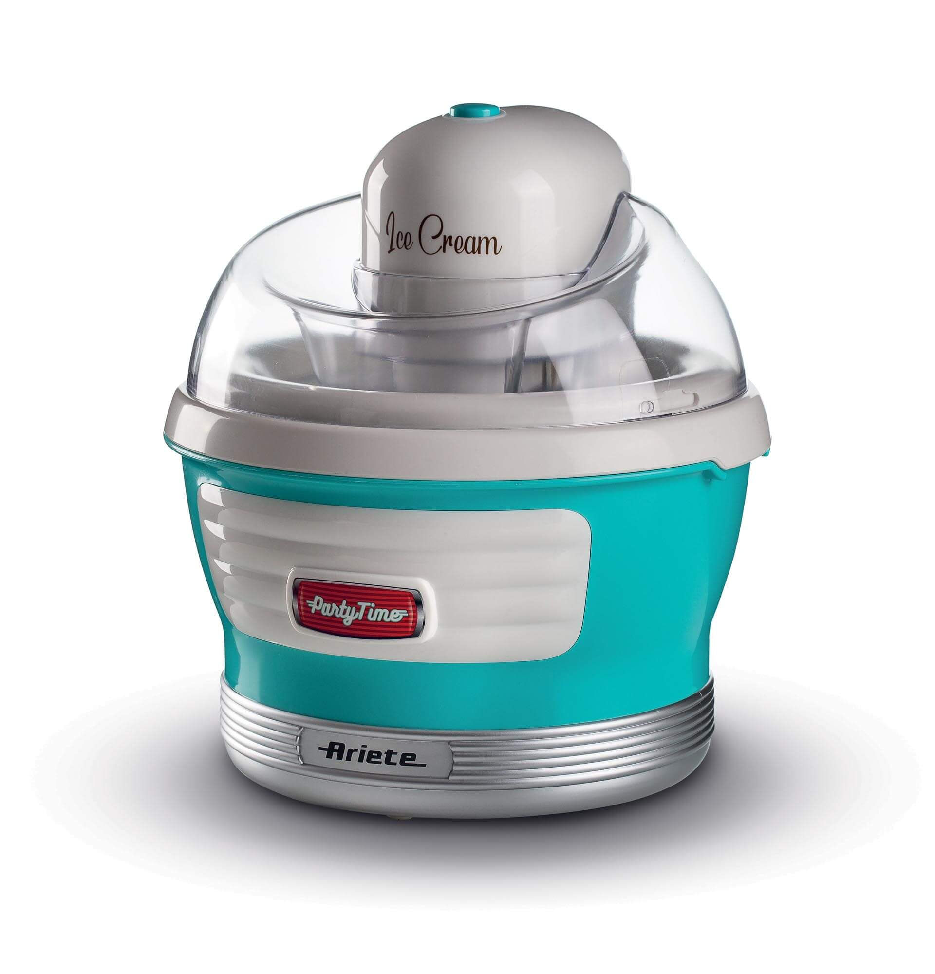 Ariete 643 Ice Cream Maker Party Time, Macchina per fare il gelato, 12W, Capacità 1,5 L Ariete 0643 Party Time Gelatiera con cestello da 1,5L