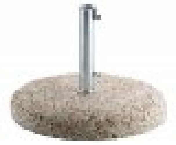 Base per ombrellone peso da 35kg diametro tubo da 55mm, in graniglietto