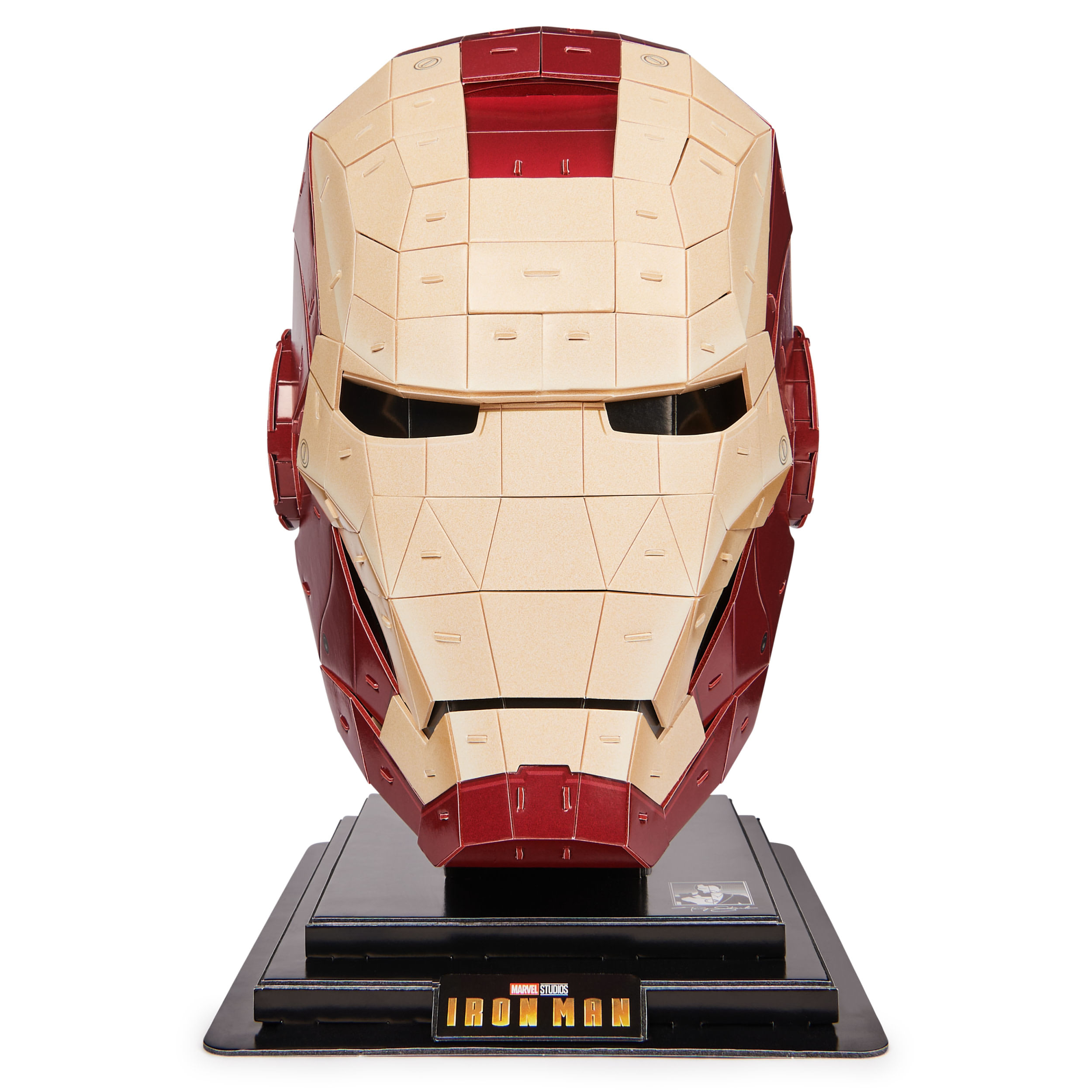 Spin Master 4D Build, kit di modellismo per puzzle 3D Marvel Iron Man da 96 pezzi con supporto