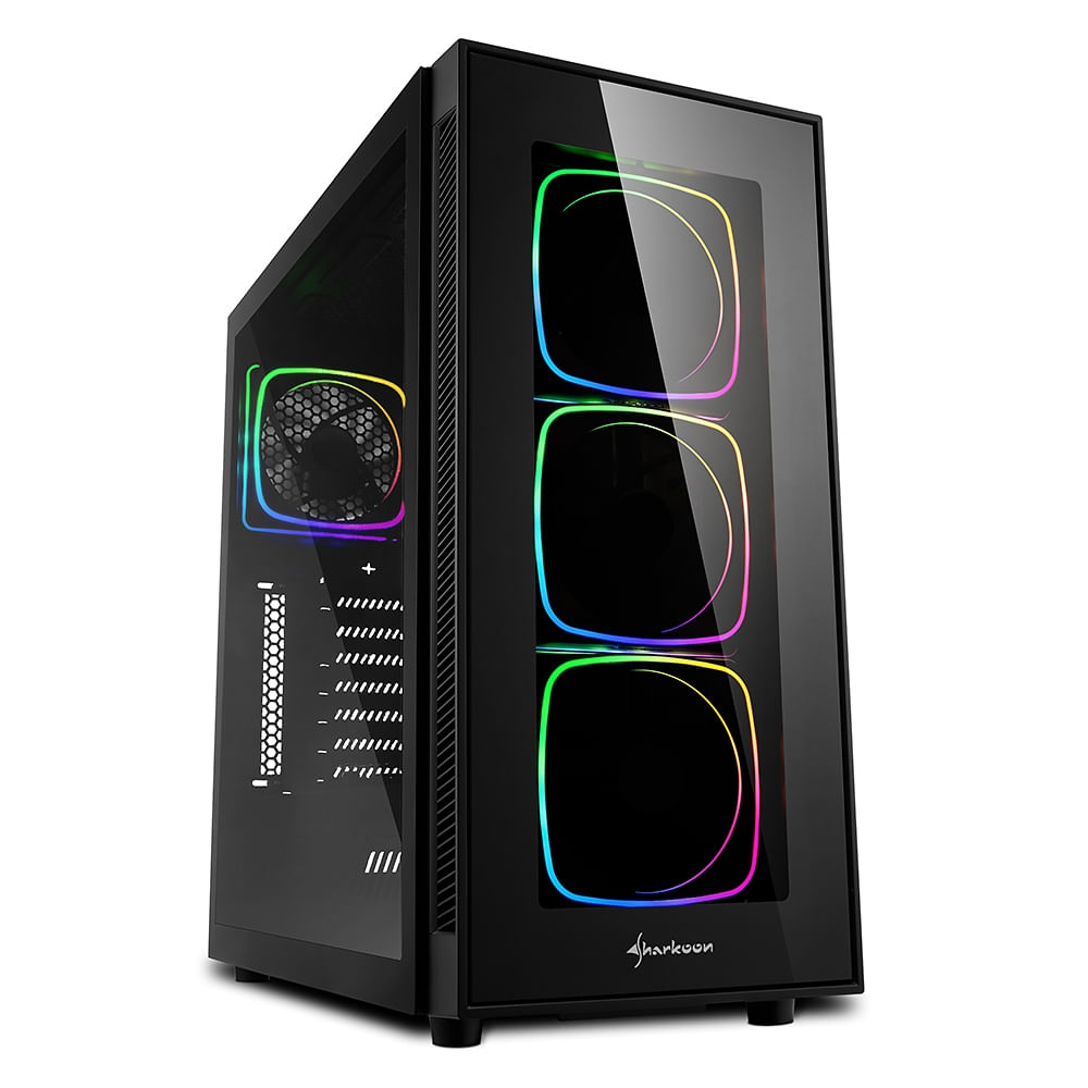 SHARKOON CASE ATX TG6 RGB PANNELLO IN VETRO NO ALIM Sharkoon TG6 RGB Midi Tower Nero