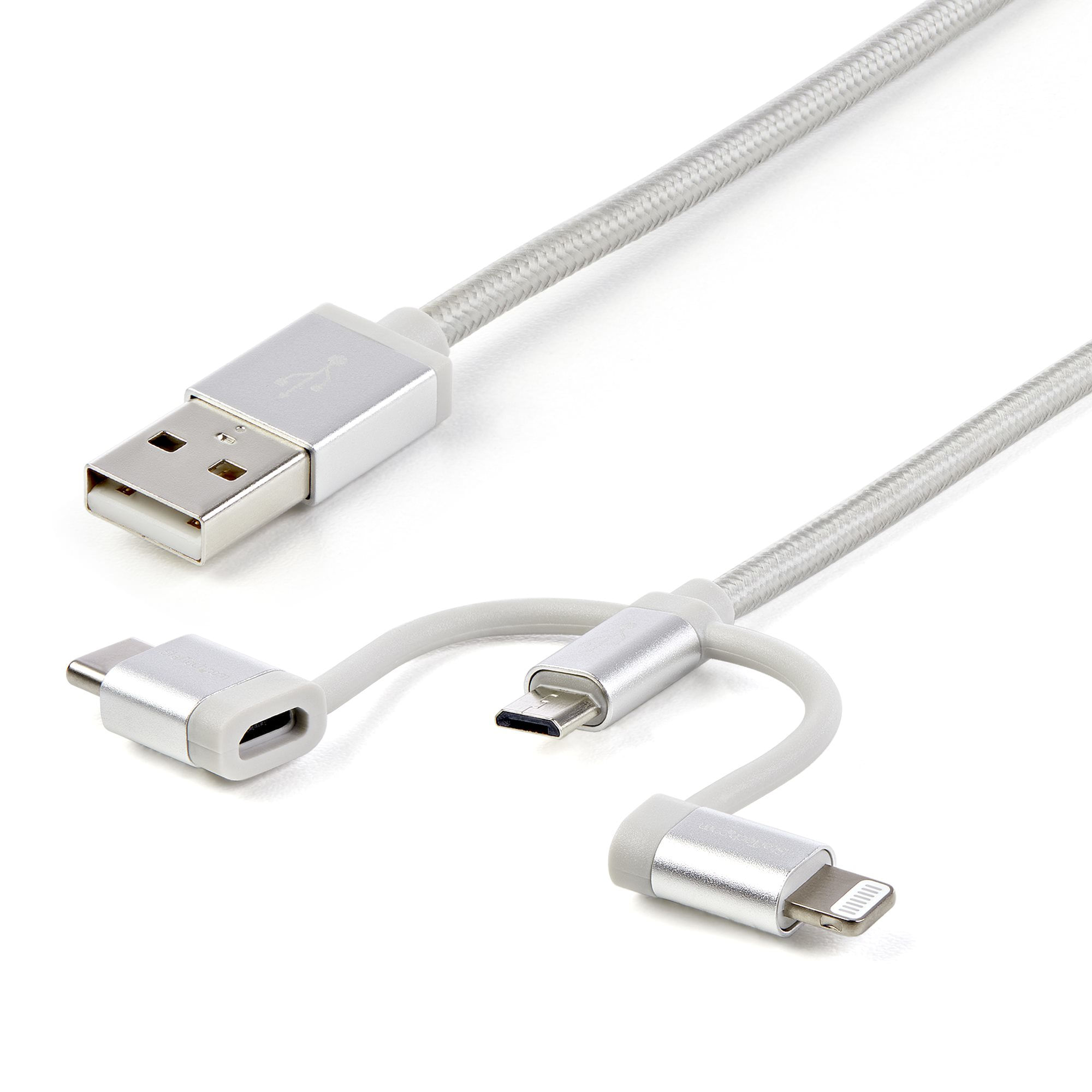 StarTech.com Cavo di ricarica multiplo USB da 1m - Adattatore da USB a Micro-USB o USB